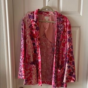 H&M Pink and Purple Floral Blazer